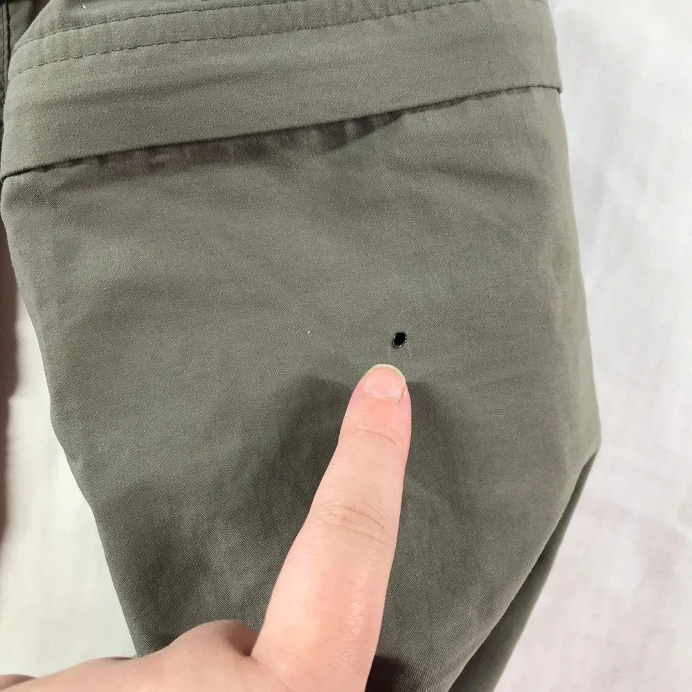 Mountain Hardwear Men Convertible Hiking Pants Olive Green Zip Off Shorts Size M